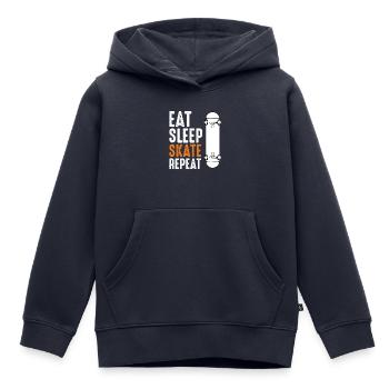 Eat Sleep Skate Repeat - Kinder Premium Organic Hoodie - Navy - Vorne - AI Model Kid Male (0cm)