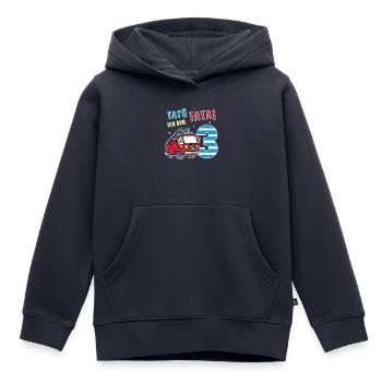3. Geburtstag Jungen Feuerwehr Tatü Tata Ich Bin 3 - Kinder Premium Organic Hoodie - Navy - Vorne - AI Model Kid Male (0cm)