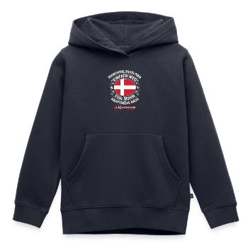 Manchmal weg Hauptsache Dänemark Spruch - Kinder Premium Organic Hoodie - Navy - Vorne - AI Model Kid Male (0cm)