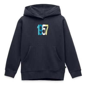 Established 1957 - Kinder Premium Organic Hoodie - Navy - Vorne - AI Model Kid Male (0cm)