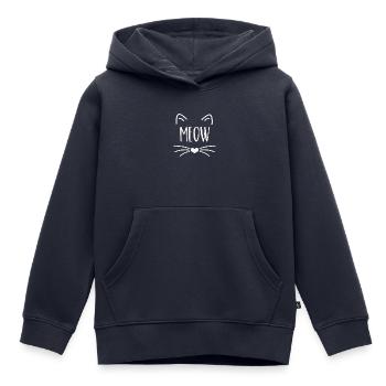 Katze, miau, meow - Kinder Premium Organic Hoodie - Navy - Vorne - AI Model Kid Male (0cm)