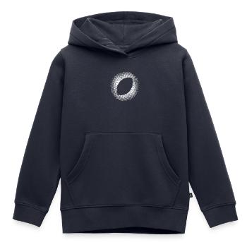 gepunktete, ovale Kunst white - Kinder Premium Organic Hoodie - Navy - Vorne - AI Model Kid Male (0cm)