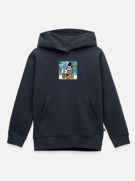Gerade geborener Junge - Kinder Premium Organic Hoodie - Navy