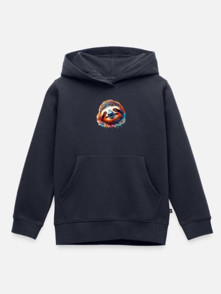 Faultier - Kinder Premium Organic Hoodie - Navy