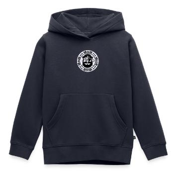 Lustiger Pirat mit Augenklappe - Kinder Premium Organic Hoodie - Navy - Vorne - AI Model Kid Male (0cm)
