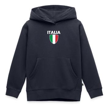 Armoiries de l’Italie - Italie - Italie - Italia - Sweat Premium à capuche enfant bio - bleu marine - Devant - AI Model Kid Male (0cm)