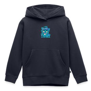 Le sort du strict minimum - Sweat Premium à capuche enfant bio - bleu marine - Devant - AI Model Kid Male (0cm)
