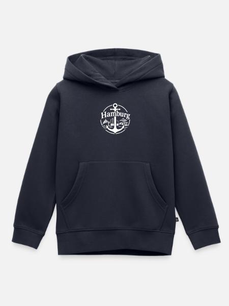 Hamburg - Kinder Premium Organic Hoodie - Navy