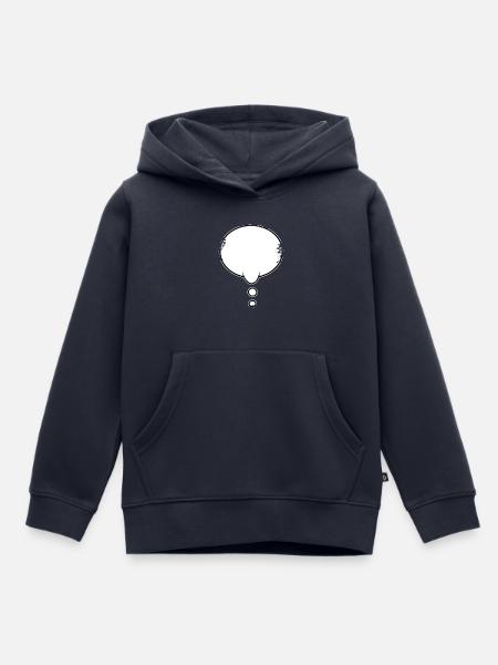 Denkblase used look - Kinder Premium Organic Hoodie - Navy