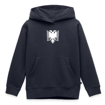 albania - Kinder Premium Organic Hoodie - Navy - Vorne - AI Model Kid Male (0cm)