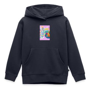 Formen und Muster - Kinder Premium Organic Hoodie - Navy - Vorne - AI Model Kid Male (0cm)