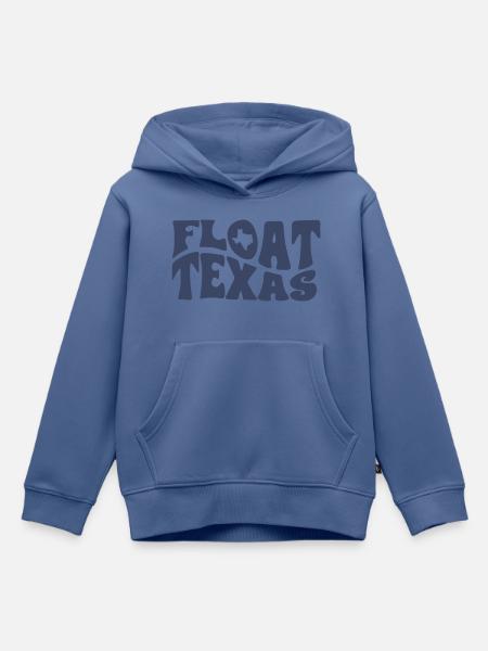 Schwebendes Texas-Logo Textkunst - Kinder Premium Organic Hoodie - Taubenblau