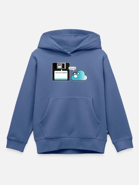 Diskette Cloud Speicher Vater Computer Witz - Kinder Premium Organic Hoodie - Taubenblau