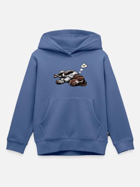 Deutsch Drahthaar Deutsch-Drahthaar Besitzer - Kinder Premium Organic Hoodie - Taubenblau