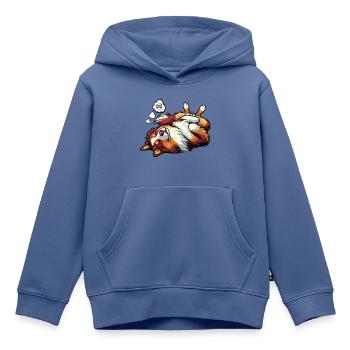 Australian Shepherd Aussie Aussiebesitzer Aussies - Kinder Premium Organic Hoodie - Taubenblau - Vorne - AI Model Kid Female (0cm)