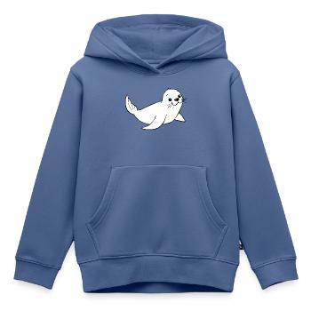 Robbe Seehund Robben Seehunde Norddeutschland - Kinder Premium Organic Hoodie - Taubenblau - Vorne - AI Model Kid Female (0cm)