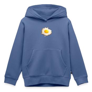 Spiegelei - Kinder Premium Organic Hoodie - Taubenblau - Vorne - AI Model Kid Female (0cm)