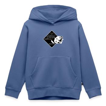 Hannah Arendt: Weisheit ist eine Tugend des Alter - Kinder Premium Organic Hoodie - Taubenblau - Vorne - AI Model Kid Female (0cm)