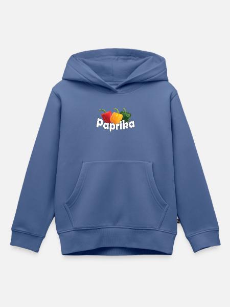 PAPRIKA - Kinder Premium Organic Hoodie - Taubenblau