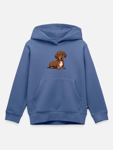 Dackel Dackelbesitzer Dackelhalter Dackelliebhaber - Kinder Premium Organic Hoodie - Taubenblau
