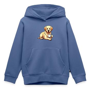 Labrador Labradorbesitzer Labradorliebhaber Labbi - Kinder Premium Organic Hoodie - Taubenblau - Vorne - AI Model Kid Female (0cm)