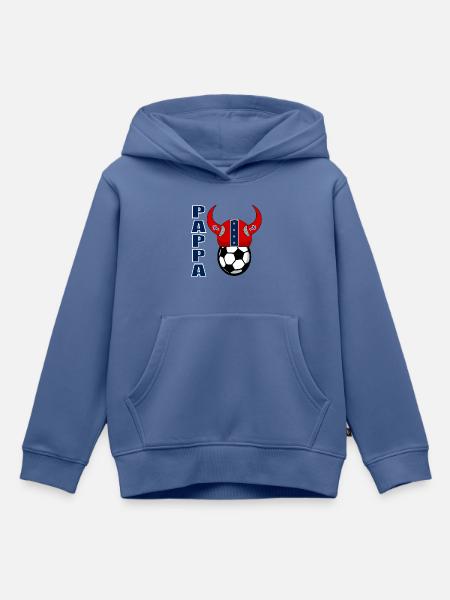 Fußball-Norweger-Papa - Kinder Premium Organic Hoodie - Taubenblau