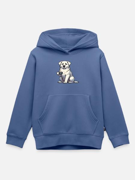 Weißer Schäferhund Schäferhund Schäferhunde - Kinder Premium Organic Hoodie - Taubenblau