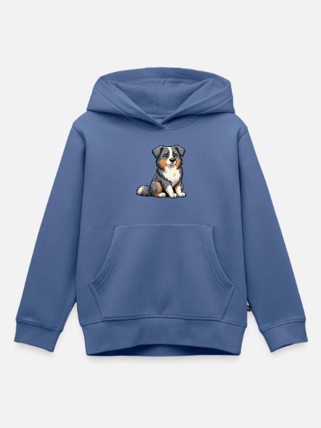 Australian Shepherd Aussie Aussiebesitzer Aussies - Kinder Premium Organic Hoodie - Taubenblau