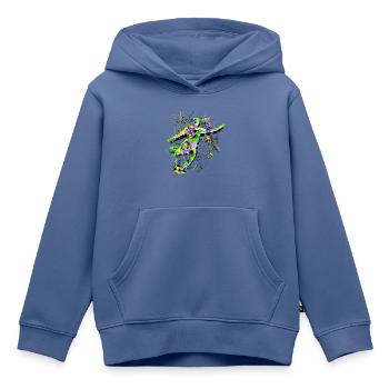 Fußball - Fussball spielen - Fussballspieler - Kinder Premium Organic Hoodie - Taubenblau - Vorne - AI Model Kid Female (0cm)