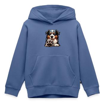 Australian Shepherd Aussie Aussiebesitzer Aussies - Kinder Premium Organic Hoodie - Taubenblau - Vorne - AI Model Kid Female (0cm)
