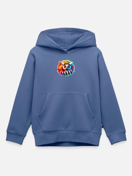 Lemur - Kinder Premium Organic Hoodie - Taubenblau