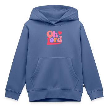 Oh Lord - Kinder Premium Organic Hoodie - Taubenblau - Vorne - AI Model Kid Female (0cm)