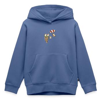 Lemming Fallschirm Individualität Paragliding Humo - Kinder Premium Organic Hoodie - Taubenblau - Vorne - AI Model Kid Female (0cm)