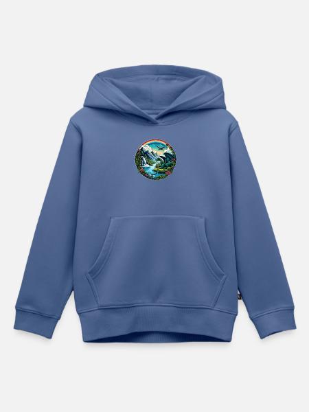 Drachenland - Kinder Premium Organic Hoodie - Taubenblau
