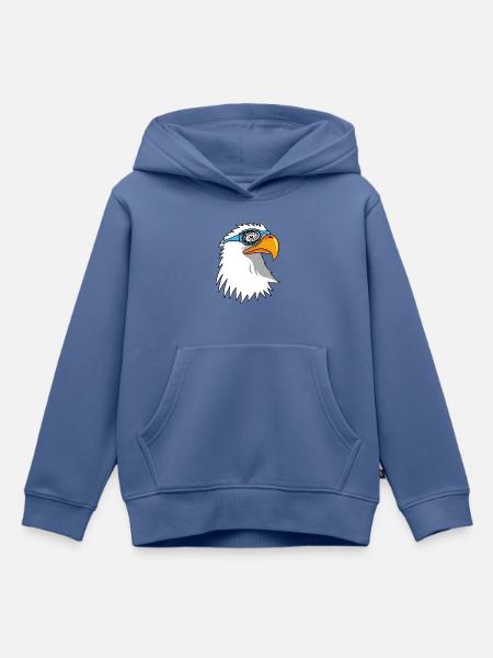 Eagle und Galactic Goggles - Kinder Premium Organic Hoodie - Taubenblau