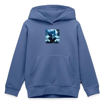 Venus - Kinder Premium Organic Hoodie - Taubenblau - Vorne - AI Model Kid Female (0cm)
