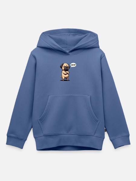 Nein Mops Möpse Mopsbesitzer Mopsliebhaber Mopsfan - Kinder Premium Organic Hoodie - Taubenblau