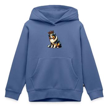 Australian Shepherd Aussie Aussiebesitzer Aussies - Kinder Premium Organic Hoodie - Taubenblau - Vorne - AI Model Kid Female (0cm)