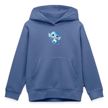 Niedlicher blauer Weltraumfreund - Kinder Premium Organic Hoodie - Taubenblau - Vorne - AI Model Kid Female (0cm)