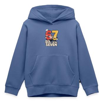 Lustige Grillschürze BBQ meme 67 Geschenk - Kinder Premium Organic Hoodie - Taubenblau - Vorne - AI Model Kid Female (0cm)
