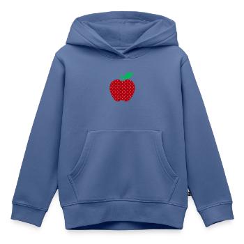 Apfel gepunktet - Kinder Premium Organic Hoodie - Taubenblau - Vorne - AI Model Kid Female (0cm)