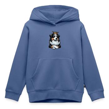 Australian Shepherd Aussie Aussiebesitzer Aussies - Kinder Premium Organic Hoodie - Taubenblau - Vorne - AI Model Kid Female (0cm)