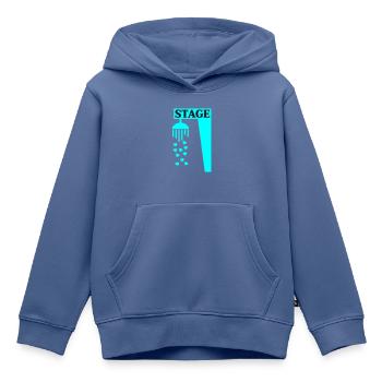Bühnenduschgesang - Kinder Premium Organic Hoodie - Taubenblau - Vorne - AI Model Kid Female (0cm)