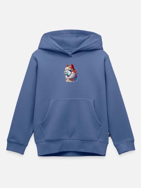 Alpaka - Kinder Premium Organic Hoodie - Taubenblau