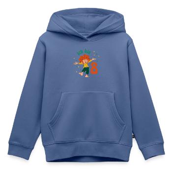 Pumuckl Ich Bin Acht Geburtstagsmotiv - Kinder Premium Organic Hoodie - Taubenblau - Vorne - AI Model Kid Female (0cm)