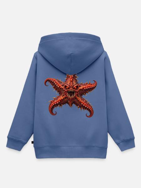 Unheimlicher Albtraum-Seestern - Kinder Premium Organic Hoodie - Taubenblau