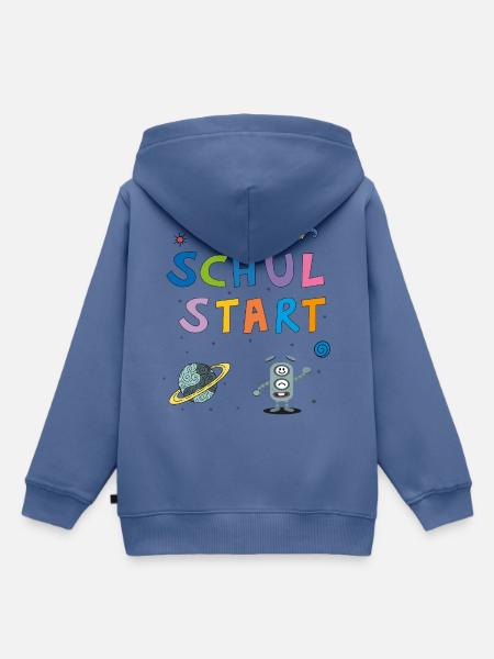 Schulstart Schulkind - Kinder Premium Organic Hoodie - Taubenblau