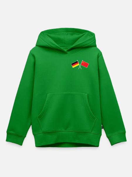 Germany x China Friendship Flags - Kinder Premium Organic Hoodie - Grün