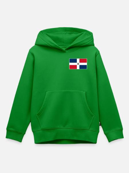 Dominican Republic Flag Classic Frame - Kinder Premium Organic Hoodie - Grün