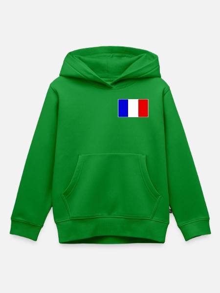 France Flag Classic Frame - Kinder Premium Organic Hoodie - Grün